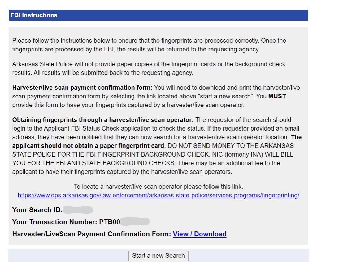 State FBI Search Results